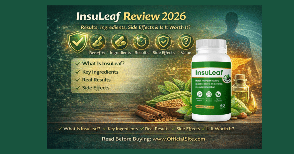 INSULEAF REVIEW 2026
Blood Sugar Support & Metabolic Health Formula