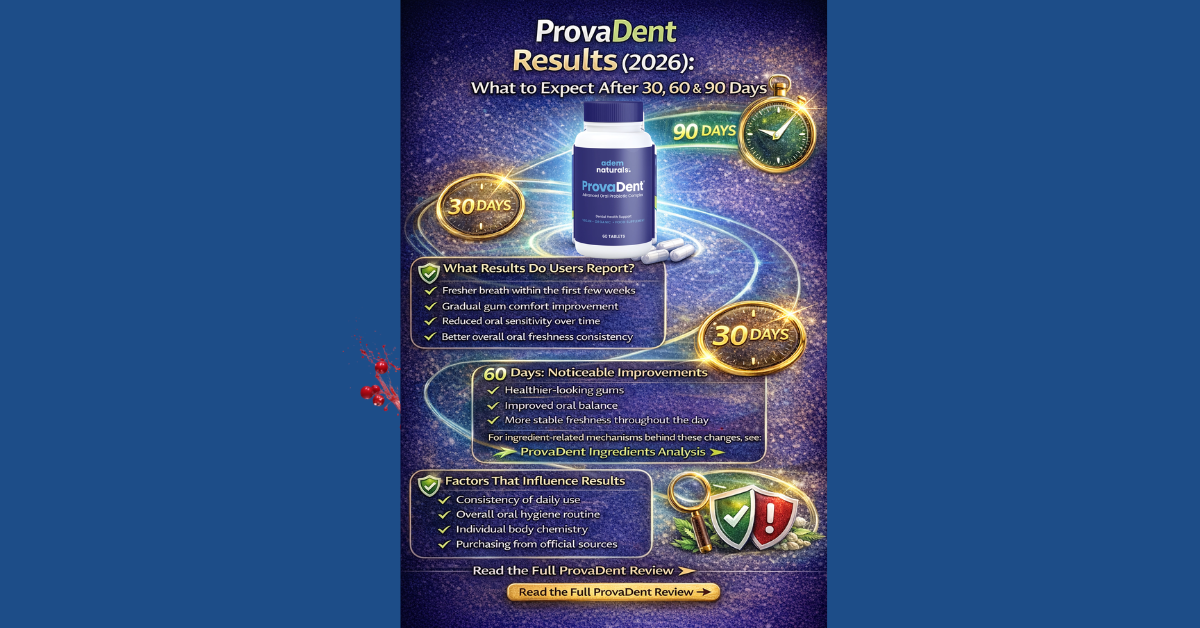 ProvaDent Results (2026): What to Expect After 30, 60 & 90 Days